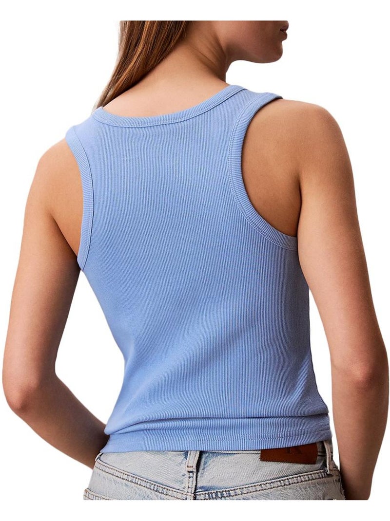 Camiseta sin mangas para mujer calvin klein jeans con etiqueta tejida Azul - Kiabi