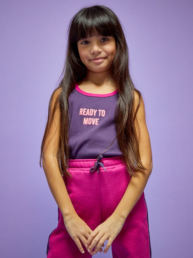 Camiseta sin mangas 'Ready to move' ROSA - Kiabi