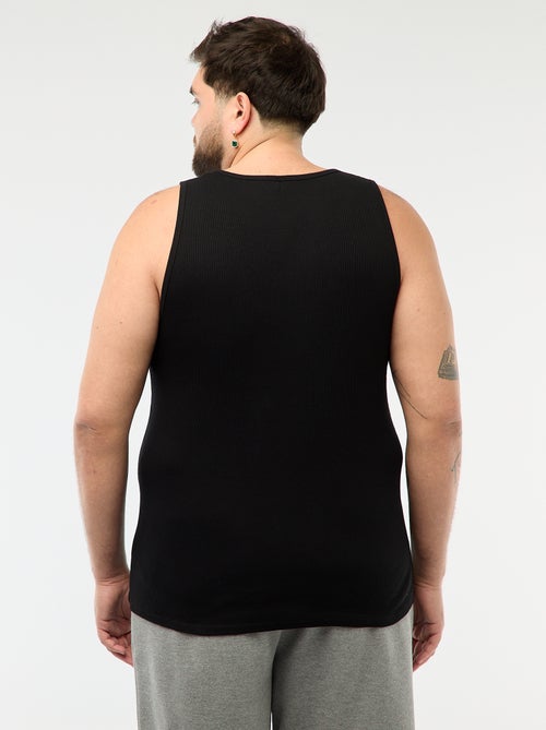 Camiseta sin mangas regular de canalé - Kiabi Camiseta sin mangas regular de canalé - Kiabi