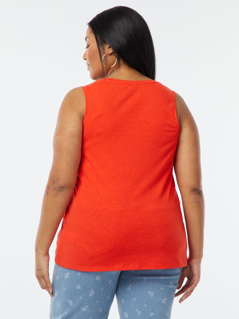 Camiseta sin mangas rojo - Kiabi