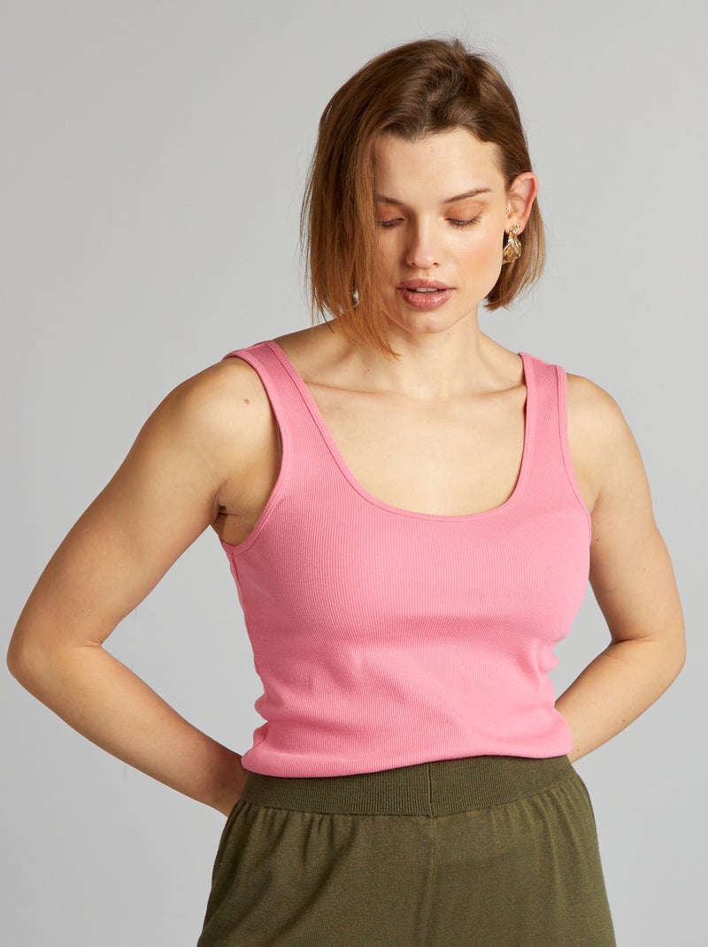 Camiseta sin mangas rosa - Kiabi
