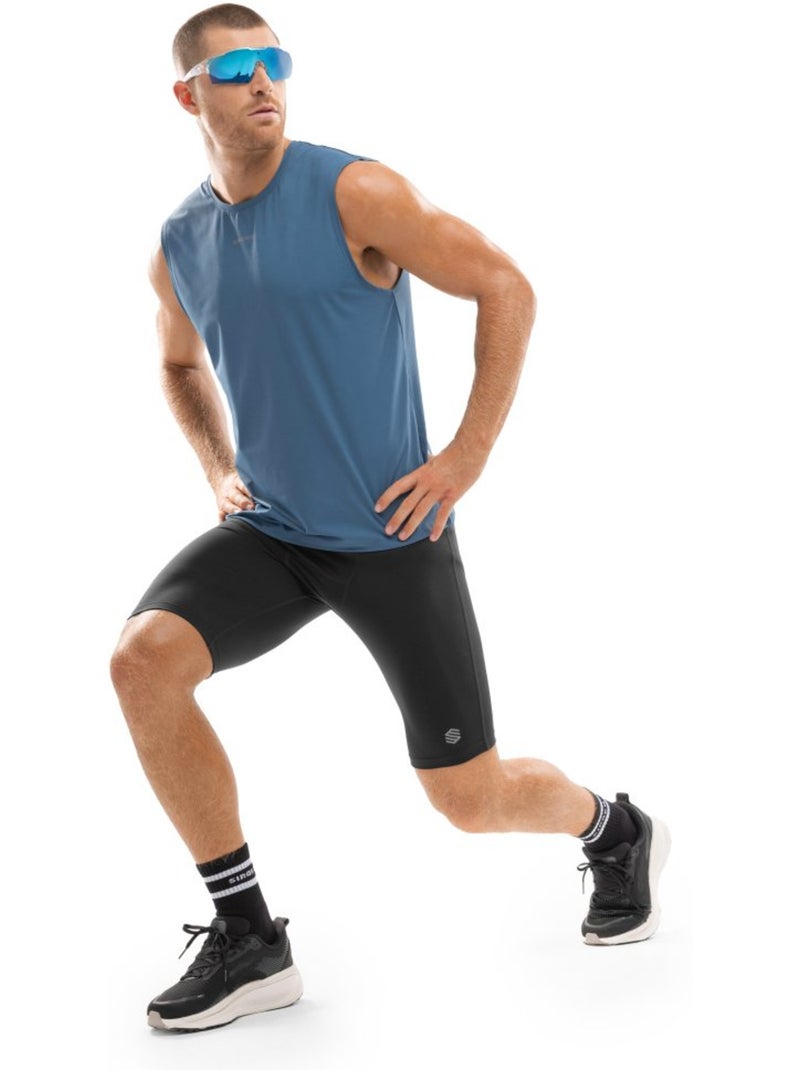 Camiseta sin mangas running hombre fitness hombre paine Azul - Kiabi