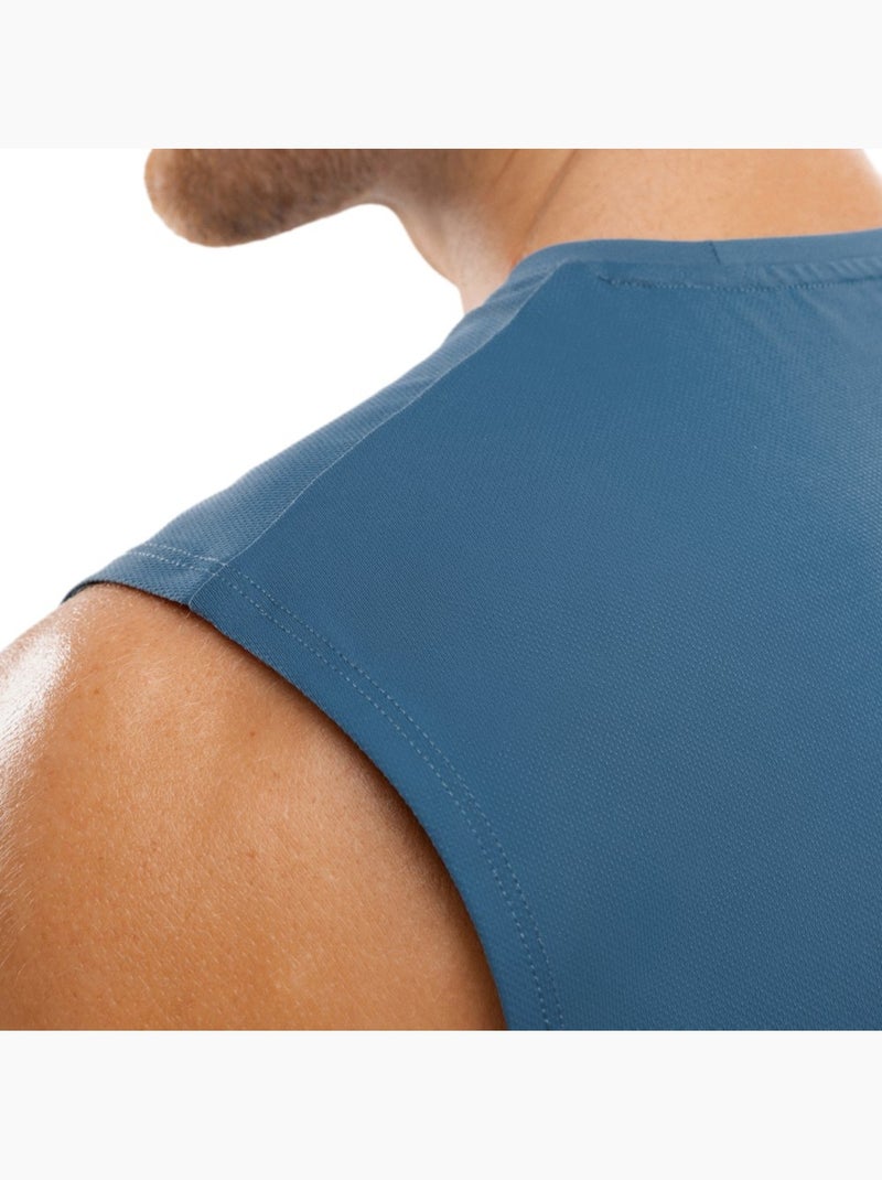 Camiseta sin mangas running hombre fitness hombre paine Azul - Kiabi