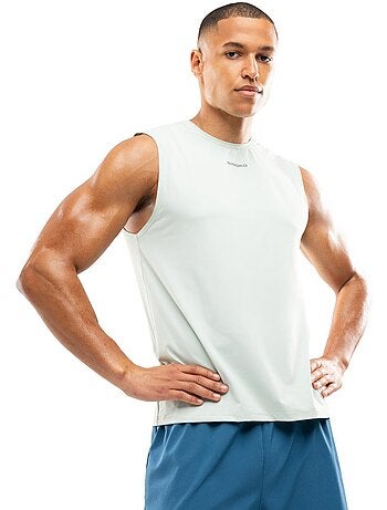 Camiseta sin mangas running hombre fitness hombre paine mint