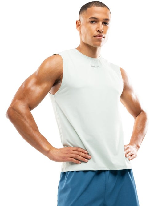 Camiseta sin mangas running hombre fitness hombre paine mint - Kiabi Camiseta sin mangas running hombre fitness hombre paine mint - Kiabi
