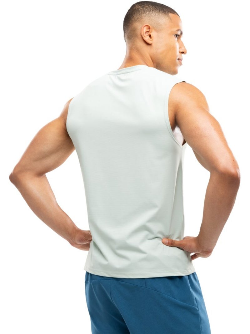 Camiseta sin mangas running hombre fitness hombre paine mint Verde - Kiabi