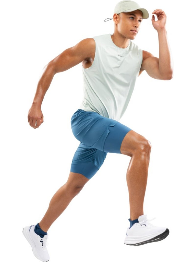 Camiseta sin mangas running hombre fitness hombre paine mint Verde - Kiabi