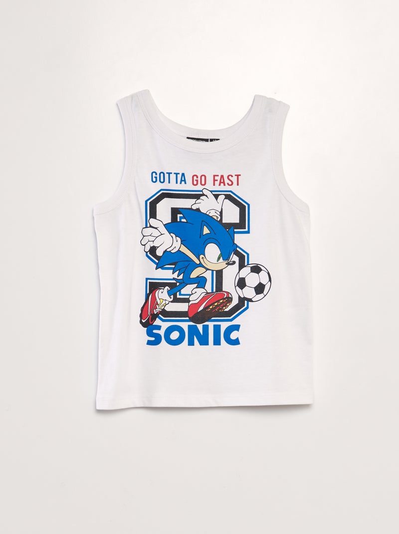 Camiseta sin mangas 'Sonic' blanco - Kiabi
