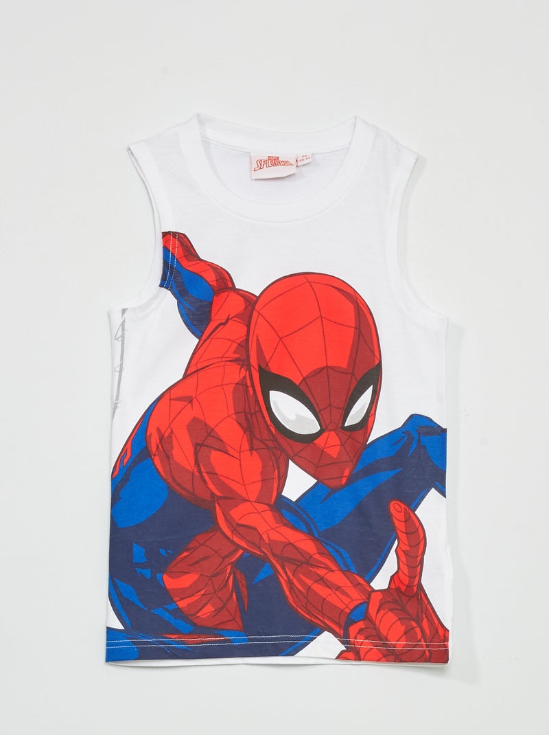 Camiseta sin mangas 'Spider-Man' blanco - Kiabi