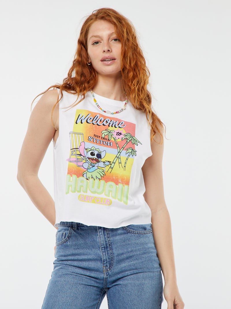 Camiseta sin mangas 'Stitch' 'Disney' BLANCO - Kiabi