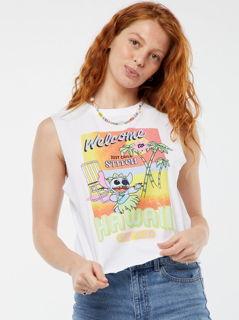 Camiseta sin mangas 'Stitch' 'Disney' BLANCO - Kiabi