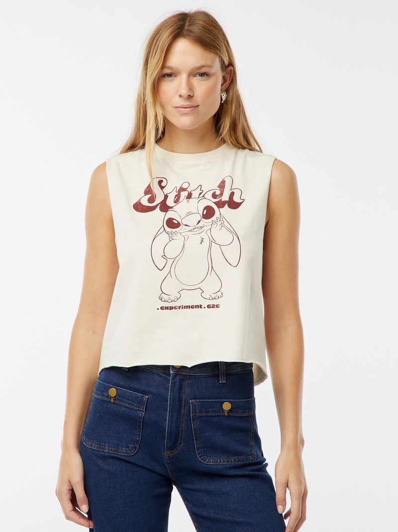 Camiseta sin mangas 'Stitch' 'Disney' Blanco - Kiabi