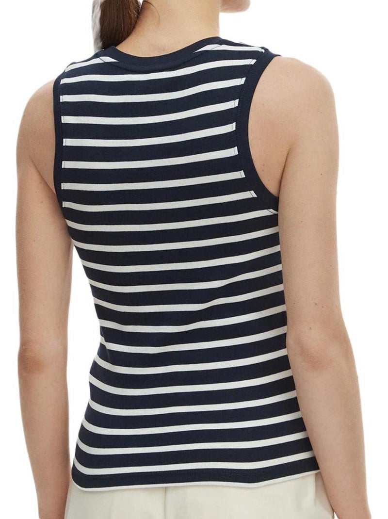 Camiseta sin mangas tommy hilfiger para mujer, Azul marino - Kiabi