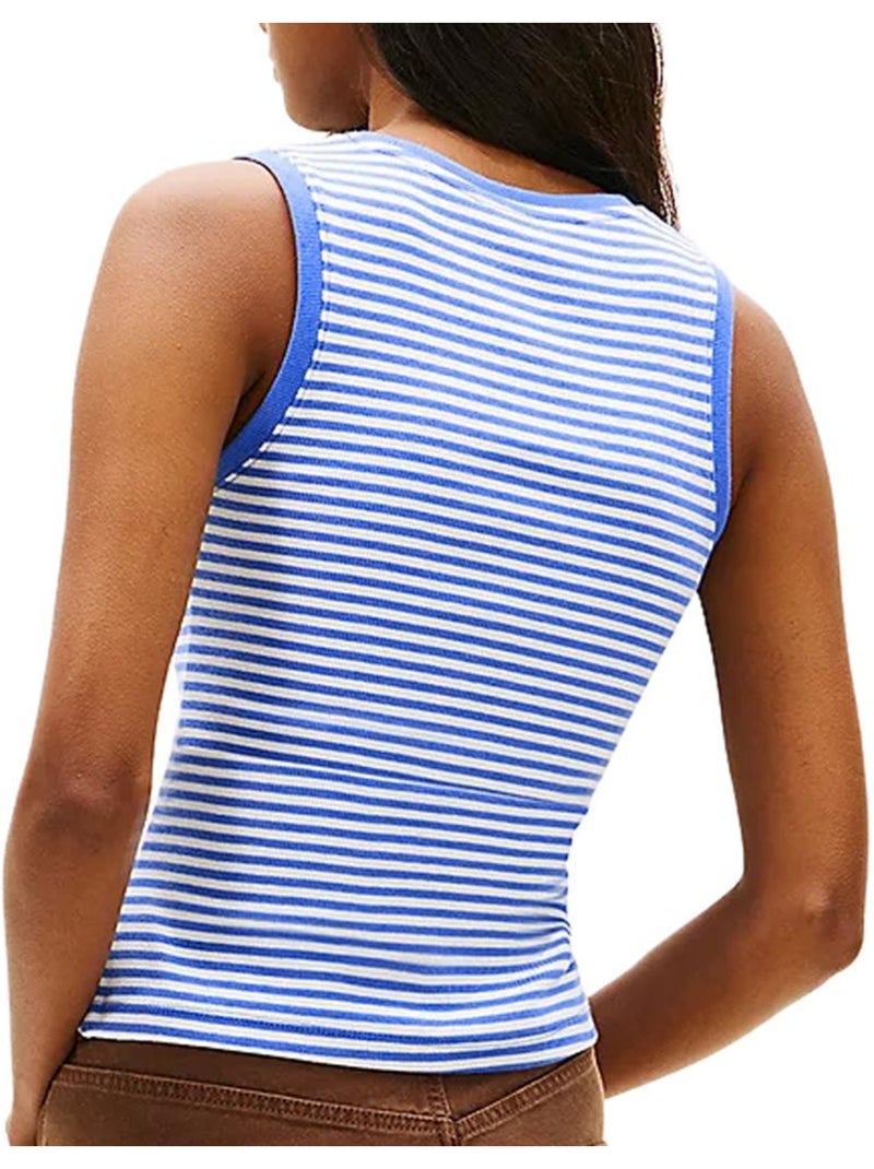 Camiseta sin mangas Tommy Hilfiger para mujer, Azul - Kiabi