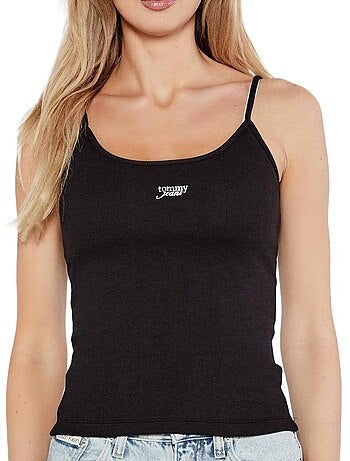 Camiseta sin mangas Tommy Hilfiger Script Strappy para mujer