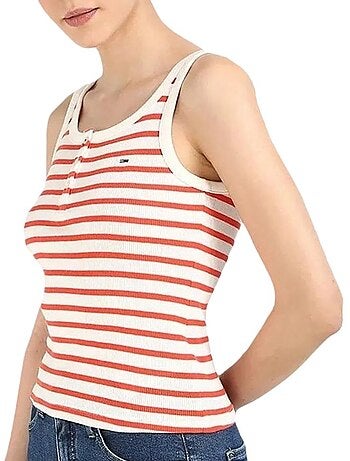 Camiseta sin mangas Tommy Hilfiger Slim Button Tank
