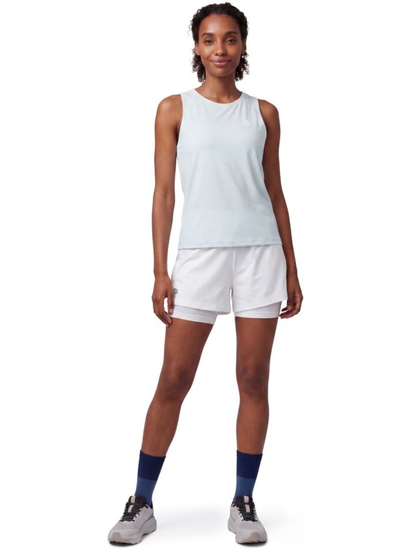 Camiseta sin mangas trail running mujer senderismo mujer volt-w Azul - Kiabi