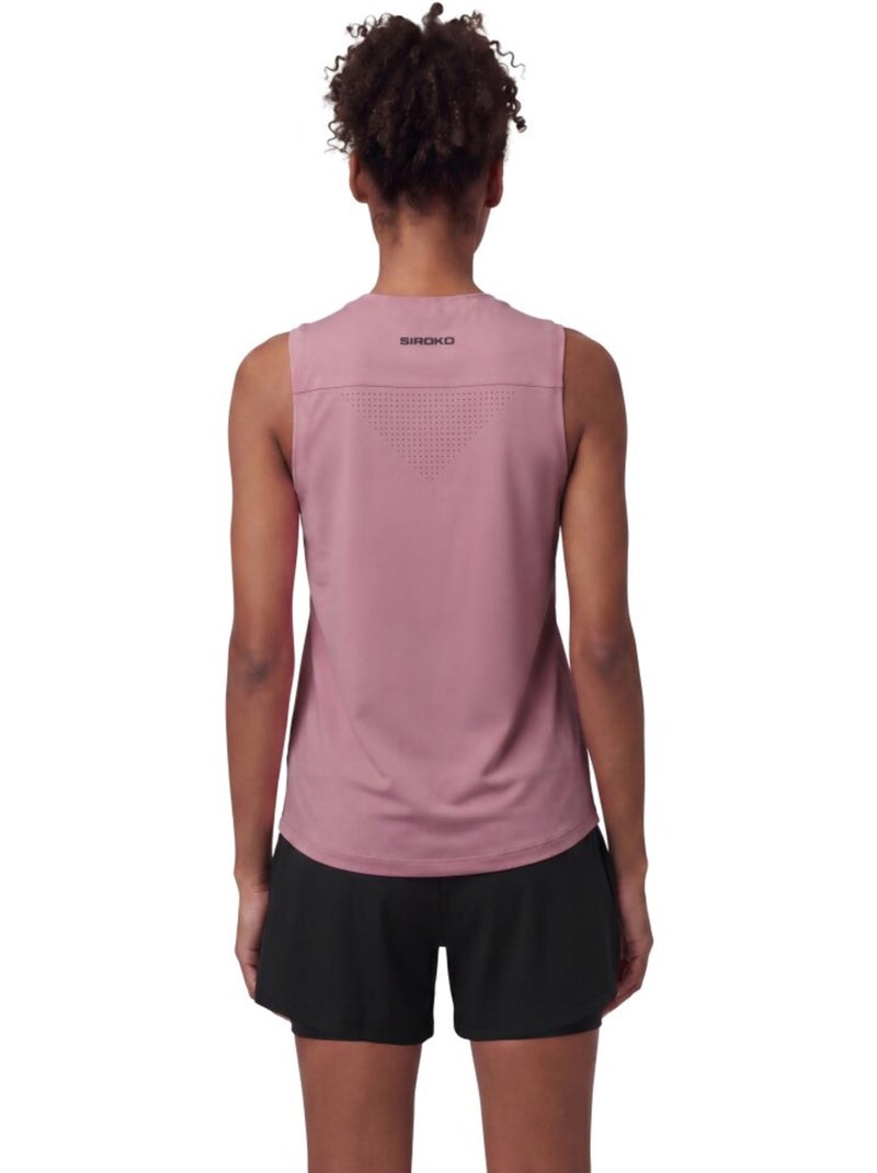 Camiseta sin mangas trail running mujer senderismo mujer volt-w Violeta - Kiabi