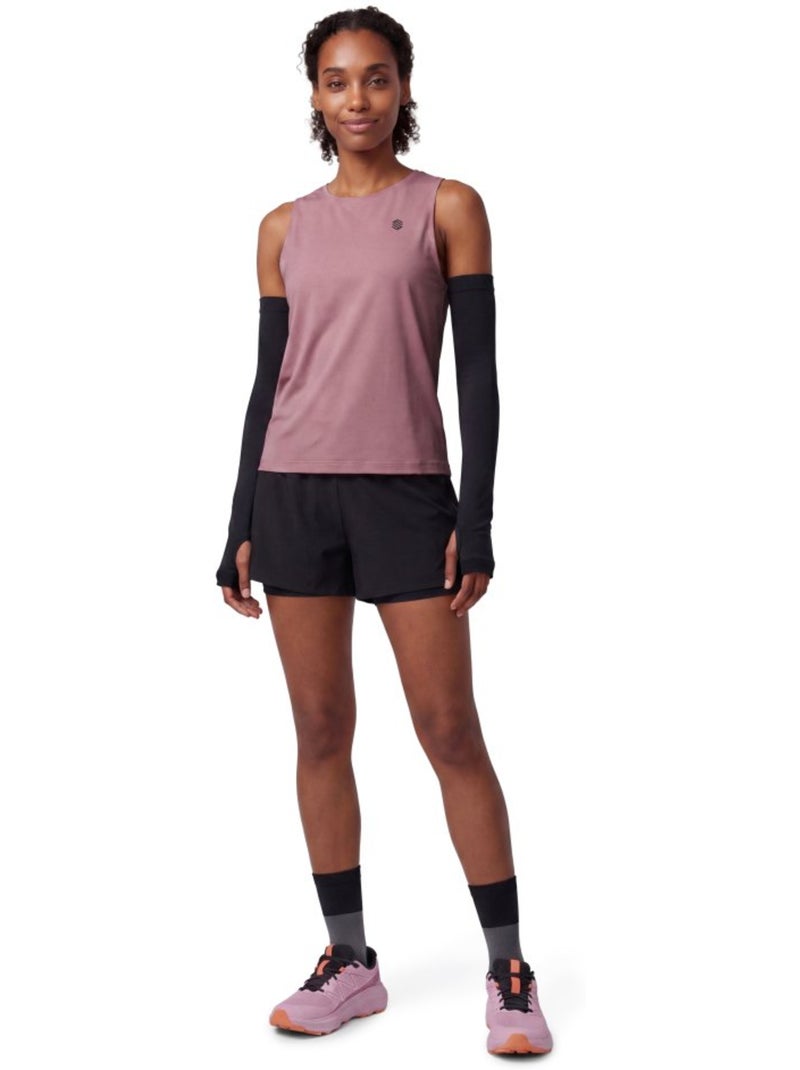 Camiseta sin mangas trail running mujer senderismo mujer volt-w Violeta - Kiabi