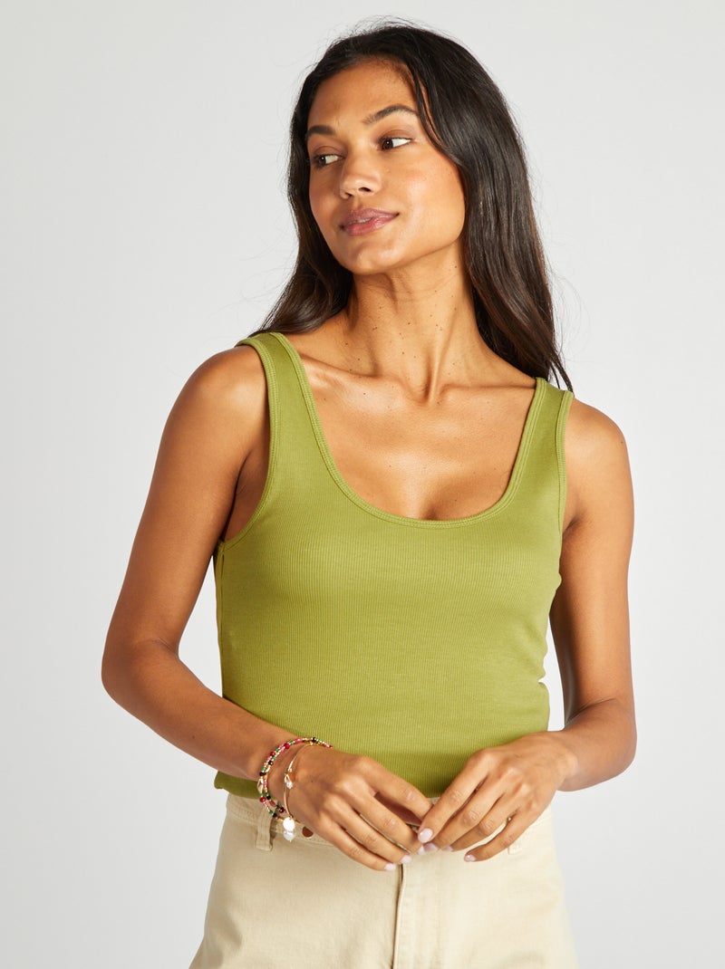 Camiseta sin mangas VERDE - Kiabi