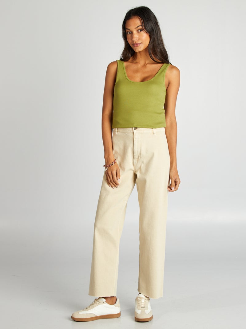 Camiseta sin mangas VERDE - Kiabi