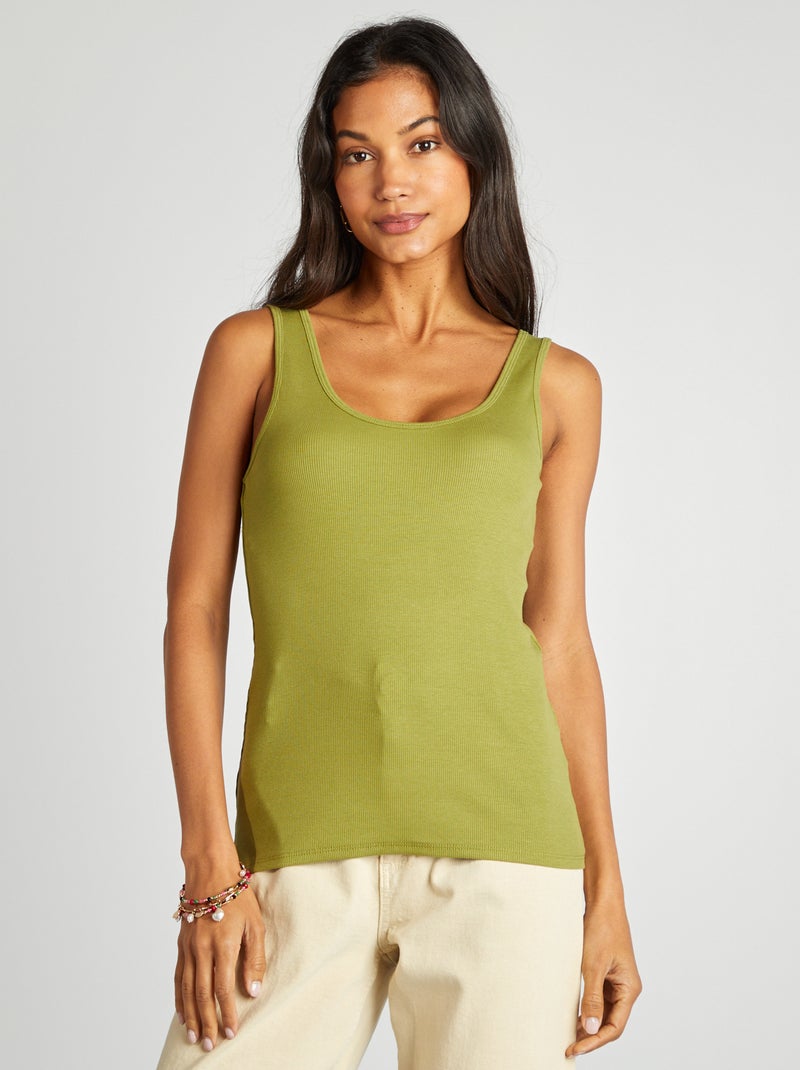 Camiseta sin mangas VERDE - Kiabi