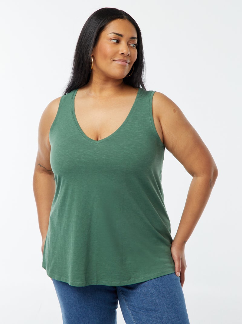 Camiseta sin mangas Verde - Kiabi