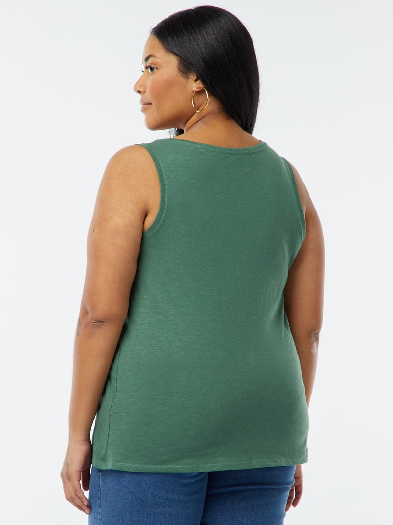 Camiseta sin mangas Verde - Kiabi