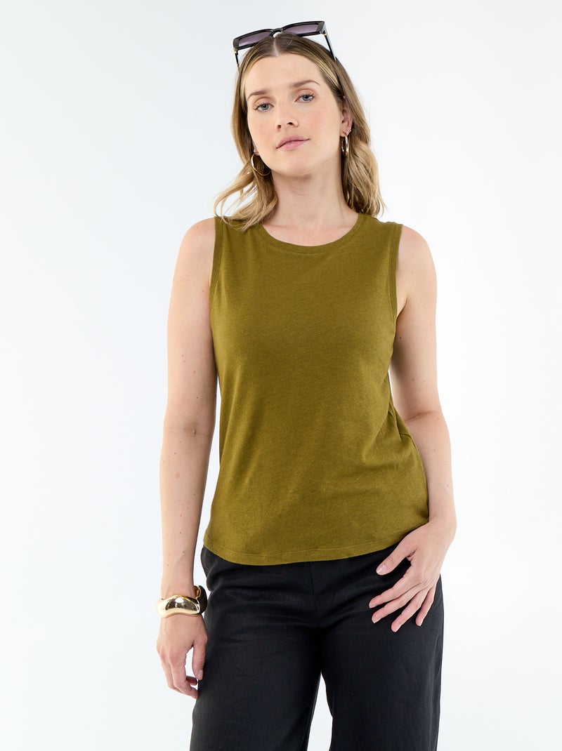 Camiseta sin mangas Verde - Kiabi