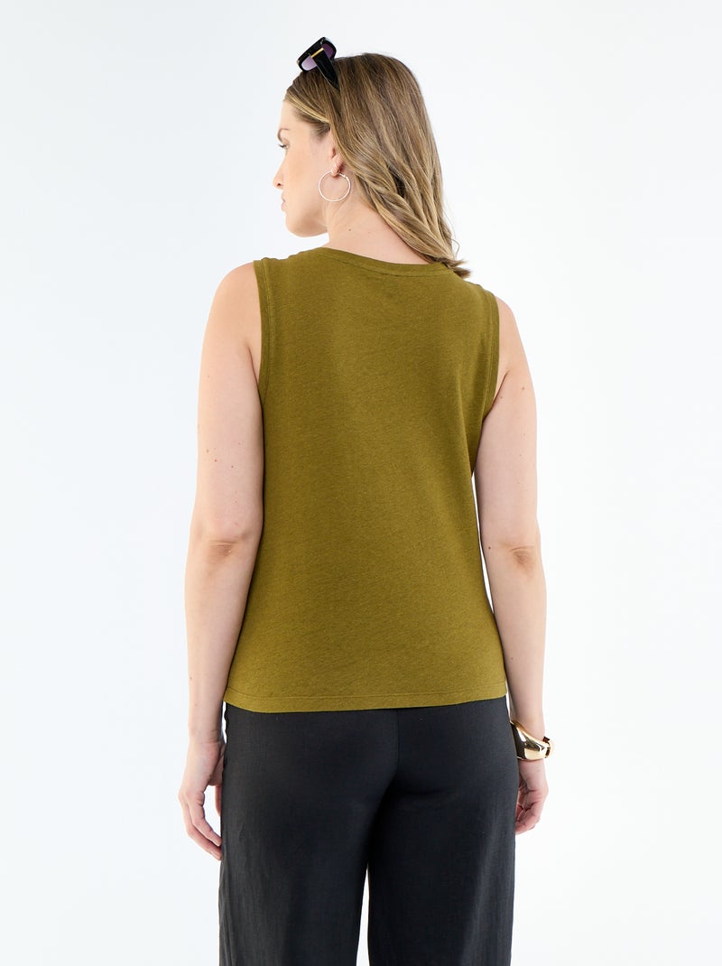 Camiseta sin mangas Verde - Kiabi