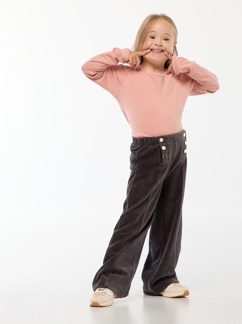 Camiseta sin orientación de manga larga - colección fácil de vestir ROSA - Kiabi