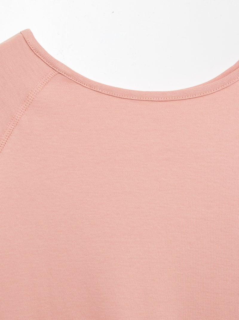 Camiseta sin orientación de manga larga - colección fácil de vestir ROSA - Kiabi