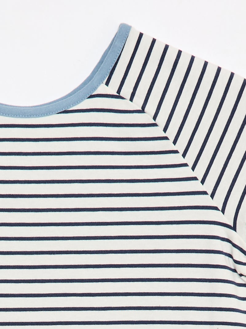 Camiseta sin sentido y reversible de manga corta Azul - Kiabi