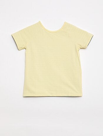 Camiseta sin sentido y reversible de manga corta