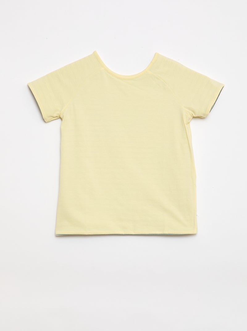 Camiseta sin sentido y reversible de manga corta Kaki - Kiabi