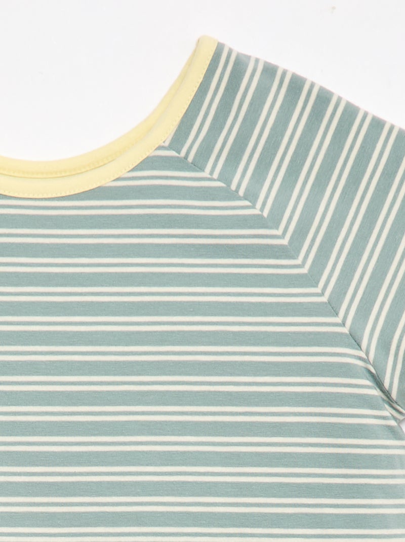 Camiseta sin sentido y reversible de manga corta Kaki - Kiabi