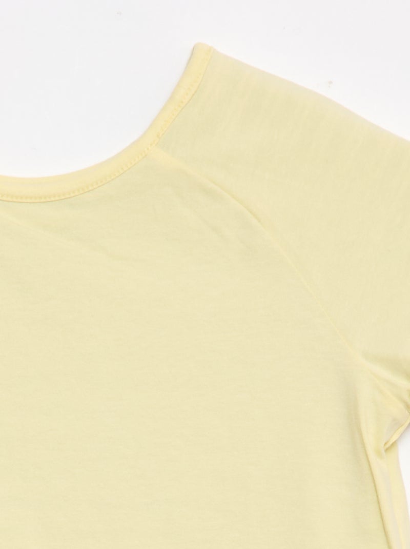 Camiseta sin sentido y reversible de manga corta Kaki - Kiabi