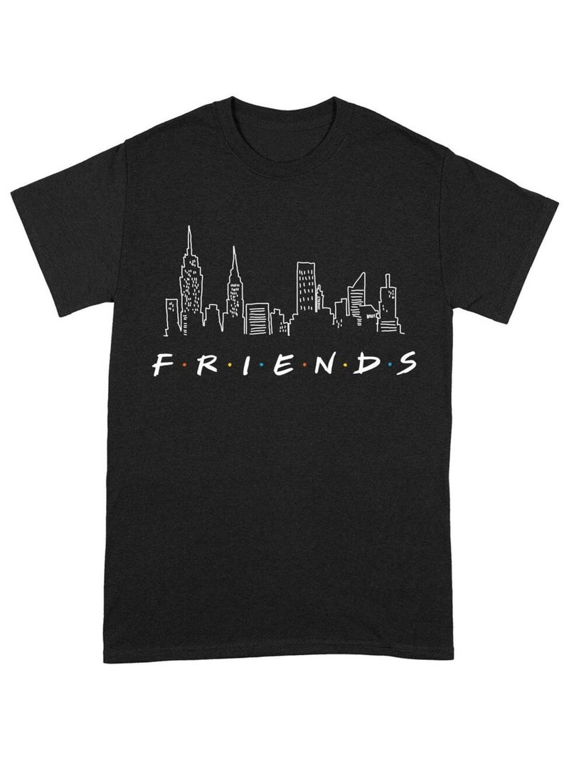 Camiseta skyline para adultos unisex - friends Negro Blanco - Kiabi