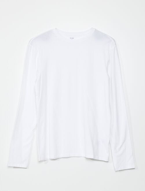 Camiseta slim fit de manga larga - Kiabi