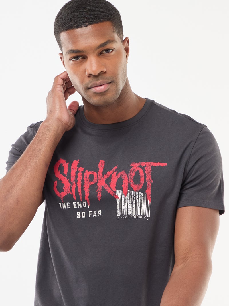 Camiseta 'Slipknot' de manga corta y cuello redondo Negro - Kiabi