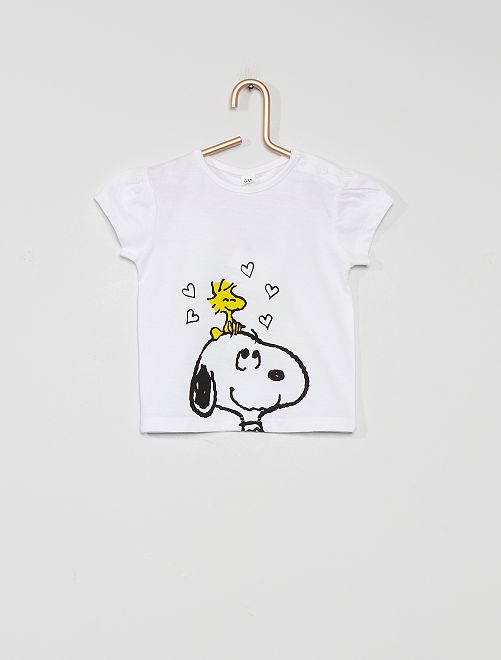 Camiseta 'Snoopy'                             blanco 
