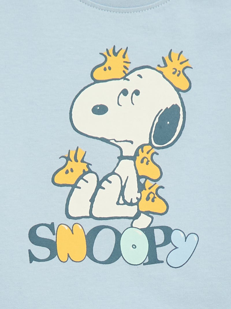 Camiseta 'Snoopy' de manga corta Azul - Kiabi