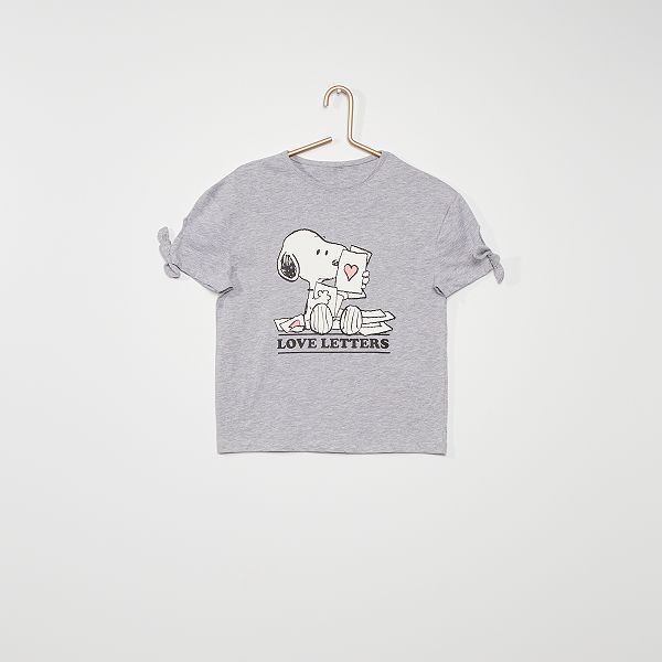 Camiseta Estampada Para Niña Aguamarina Snoopy 
