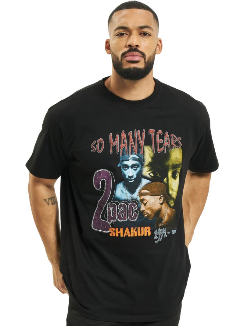 Camiseta so many tears diseño tupac shakur para hombre - mister tee Negro - Kiabi