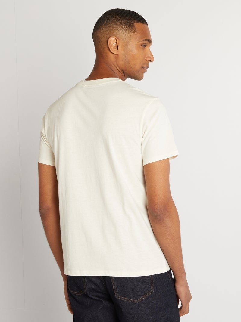 Camiseta 'Sonic' con cuello redondo blanco - Kiabi