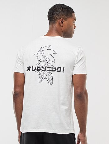 Camiseta 'Sonic' con estampado delantero/trasero y manga corta