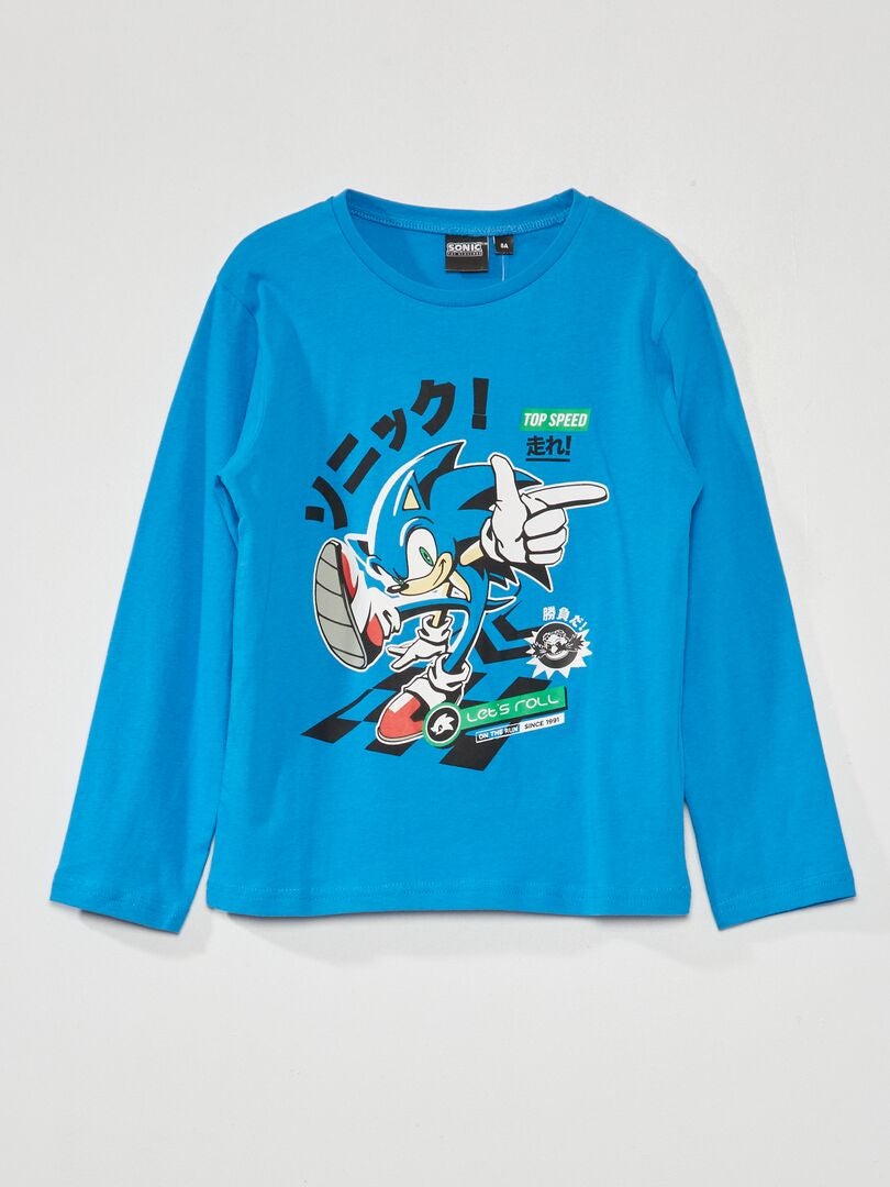 Camiseta 'Sonic' de manga corta azul - Kiabi
