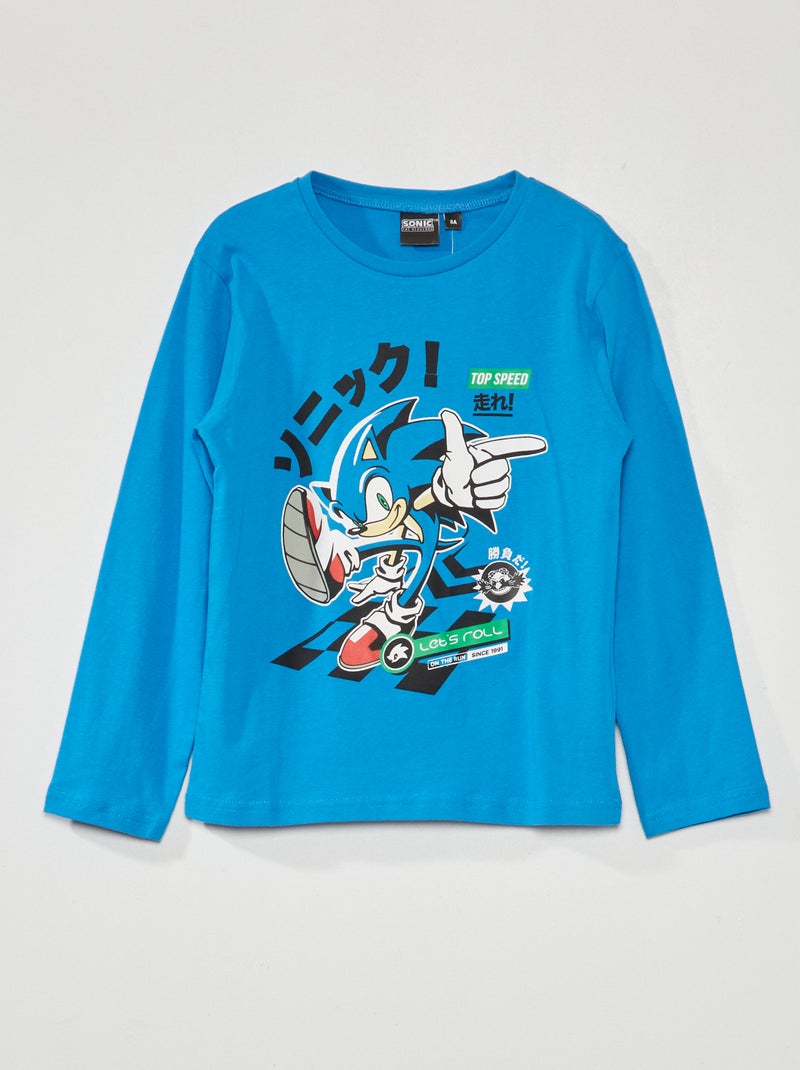 Camiseta 'Sonic' de manga corta azul - Kiabi