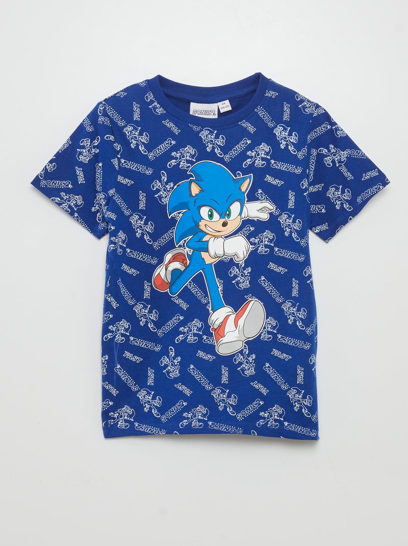 Camiseta 'Sonic' de manga corta azul - Kiabi