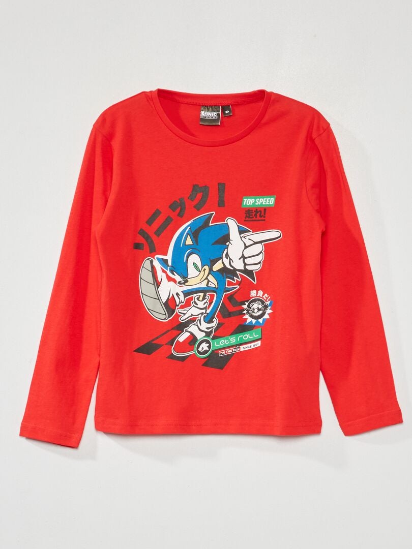Camiseta 'Sonic' de manga corta ROJO - Kiabi